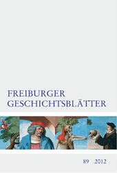 Umschlagseite der Freiburger Geschichtsblätter